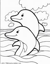 Coloring Dolphin Printable Pages Baby Popular sketch template