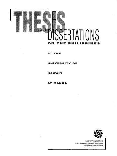 thesis  dissertations   philippinespdf thesis graduate