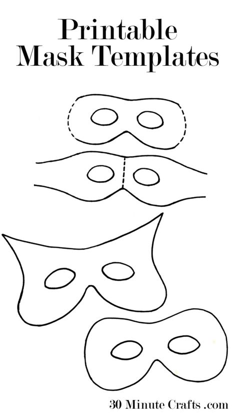 printable halloween mask templates  minute crafts