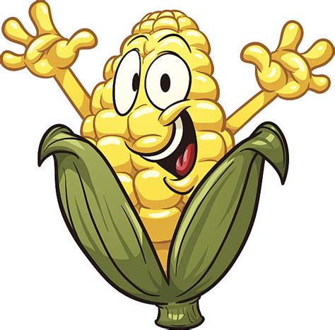 Best Cartoon Of A Corn Stalk Illustrations Royalty Free Vector