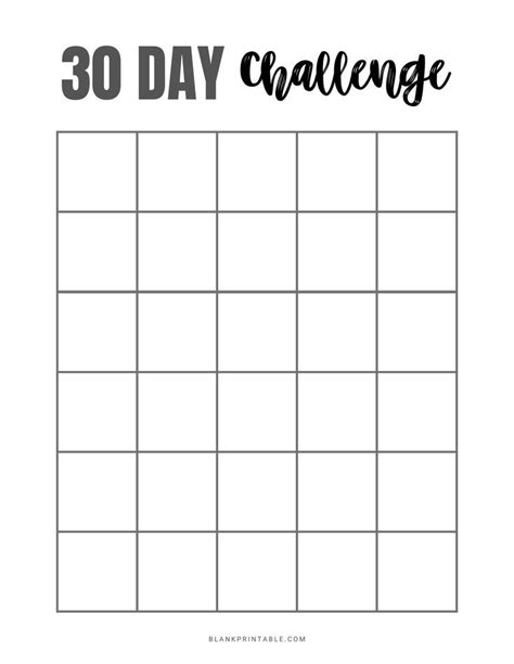 printable  day challenge tracker  track  progress blank