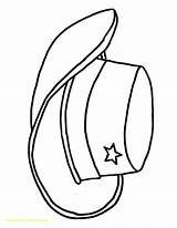 Hat Cowboy Drawing Simple Coloring Pages Getdrawings sketch template
