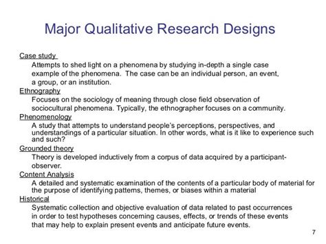 types  qualitative research design