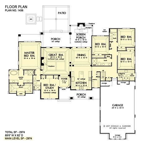 single story  bedroom craftsman style  havelock ranch  bonus room floor plan  house