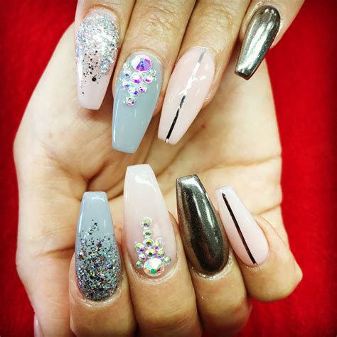 Coffin Nails Image By Sunshine Nails Fancy Nails Nail Art Designs