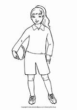 Colouring Rugby Girl Pages Print Simple Kids Colour Become Member Log Activityvillage sketch template