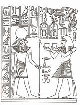 Egipto Colorear Egipcio Antiguo Egyptian Egipcios Egipcia Tablero Jeroglificos Símbolos sketch template