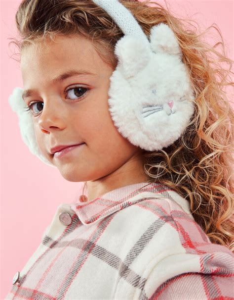 Girls Fluffy Bunny Earmuffs Girls Hats Gloves And Scarves Accessorize Uk