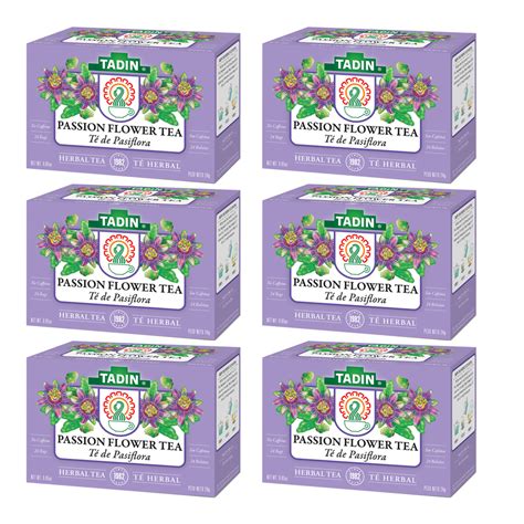 Tadin Passion Flower Tea Relaxing And Caffeine Free 24 Bags 0 84 Oz