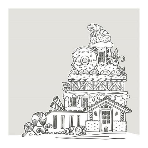 chocolate castle illustrations royalty  vector graphics clip art