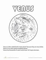 Venus Planets Facts sketch template