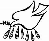 Spirit Holy Dove Clip Clipart Cliparts Attribution Forget Link Don sketch template