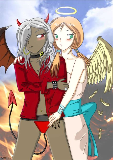 Devil And Angel By Klarthkun On Deviantart