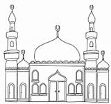 Masjid Mewarnai sketch template