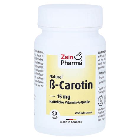 beta carotin natural  mg zeinpharma weichkapseln  stueck  bestellen medpex