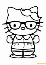 Kitty Hello Pages Coloring Kids Kid Color sketch template