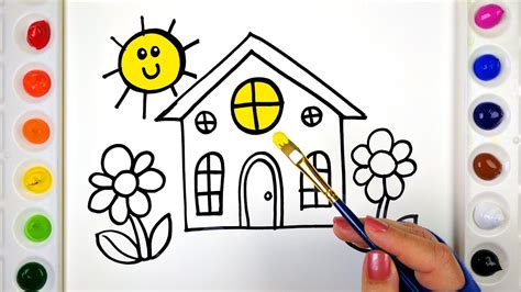 house coloring pages  kids drawing colouring painting  house