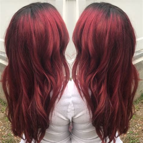 Dark Root Red Hair Red Hair Long Hair Styles Hair Art