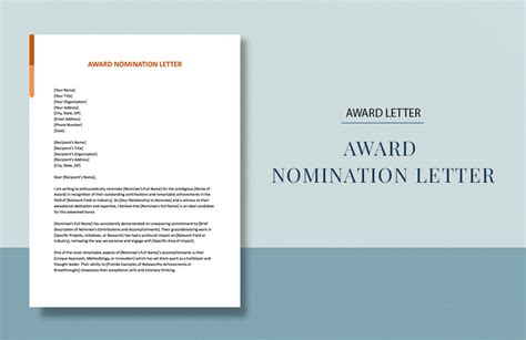 nomination letter samples templates  ms word google docs