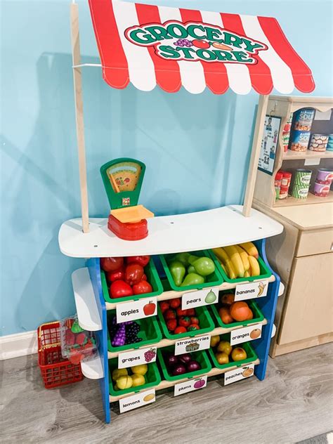 grocery store dramatic play center  preschoolers