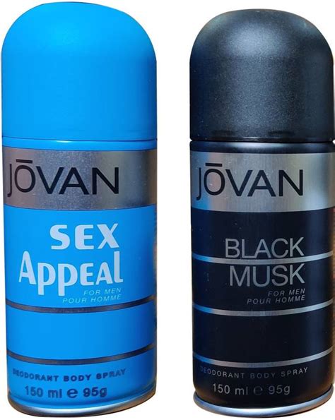 Jovan 1 Sex Appeal And 1 Black Musk Pack Of 2 Deodorant Spray For