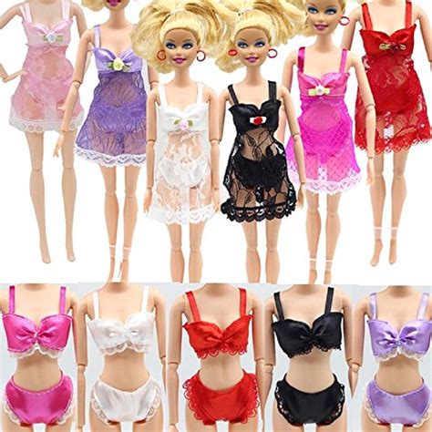 6 Set Barbie Underwear Suit Fashion Sexy Pajamas Lingerie