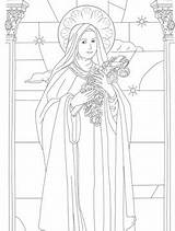 Catholic Therese Sainte Adults Teresa Avila Saints sketch template
