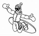 Snowboard Jump Coloring Coloringcrew Ski sketch template
