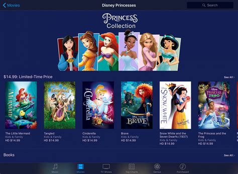 disney princess collection  sale  itunes rope drop dot net