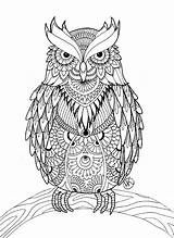 Coloring Owl Adults Pages Mandala Owls Adult Print Detailed Animal Printable Między Books Colouring Sheets Color Book Kleurplaten Drawings Artist sketch template