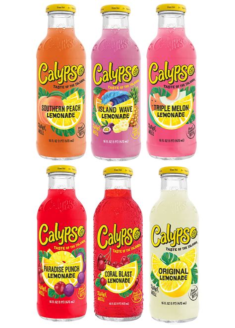buy calypso lemonade   real fruit  natural flavors  flavor variety  fl oz