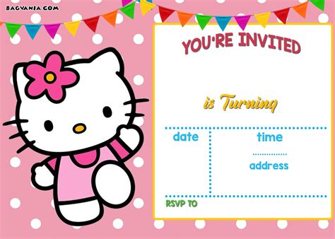kitty invitation templates  hundreds