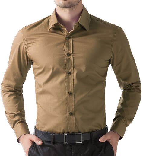 fab mens solid formal brown shirt buy brown  fab mens solid formal brown shirt