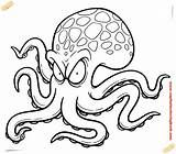 Octopus Coloring Cartoon Pages Printable Book Drawing Template Color Kids sketch template