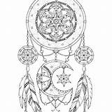 Pages Coloring Dreamcatcher Dream Catcher Adult Adults Mandala Colouring Printable Moon Book Catchers Mandalas Sheets Drawing Animal Stars Painting Choose sketch template