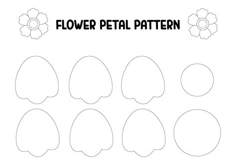 printable flower petal template pattern  flower site