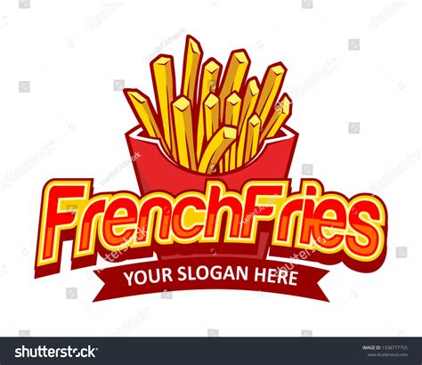 french fries logo vector de stock libre de regalias