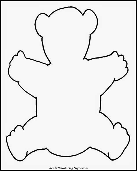 simple bear head coloring coloring pages