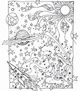 Coloring Pages Trippy Adults Space Psychedelic Printable Sweet Peace Getcolorings Getdrawings Color Everfreecoloring sketch template
