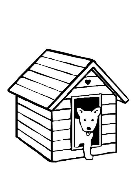 coloring pages dog  dog house coloring page dog  dog house