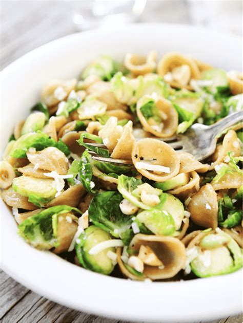 January Recipe Brown Butter Brussels Sprouts Pasta With Hazelnuts