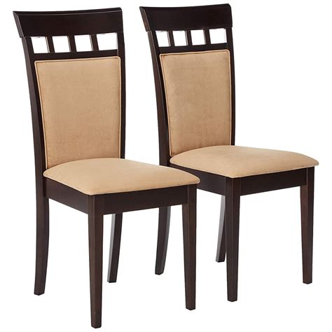 coaster cushion  dining chair chair dining chairs set   brown