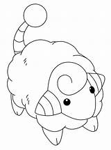 Pokemon Coloring Pages Mareep Printable Sheets Picgifs Template Visit Tv sketch template