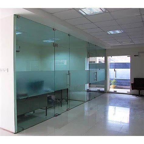 Plain Frameless Toughened Glass Office Partition Rs 200 Square Feet