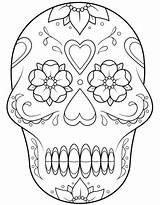 Calaveras Mexicanas Iluminar sketch template