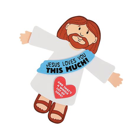 Jesus Loves You This Much Cut Out Oriental Trading