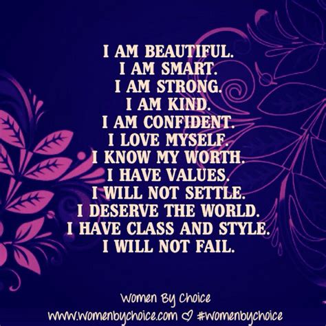 Self Affirmations Inspirational Quotes For Women I Know