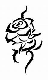 Tribal Rose Tattoo Tattoos Designs Simple Drawing Roses Flower Gothic Beautiful Flowers Clipart Men Just Drawings Cool Cliparts Clipartbest Draw sketch template