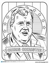 Coloring Chris Christie Pages Printable sketch template