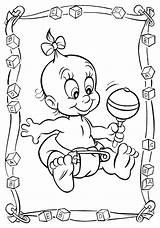 Baby Coloring Pages Kleurplaat Colorat Kleurplaten Babies Kids Planse Gif Coloringpagesabc Printable Shower Voor Rammelaar Met Little Digi Color Stamps sketch template